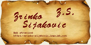 Zrinko Šijaković vizit kartica